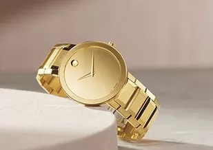 Đồng hồ Movado Sapphire nam chính hãng mặt kính trong suốt, chống xước