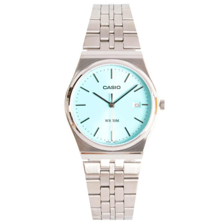 Casio MTP-B145D-2A1VDF, đồng hồ Casio nam tay nhỏ mặt xanh thép