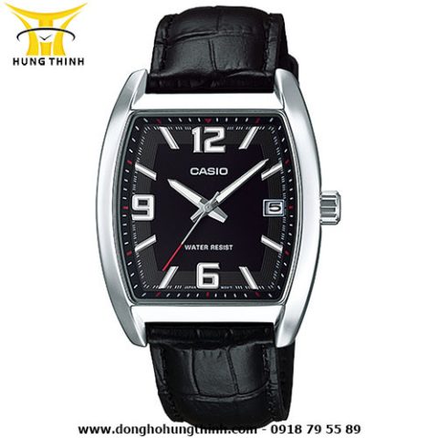 Đồng hồ nam mặt vuông dây da Casio MTP-E107L-1ADF