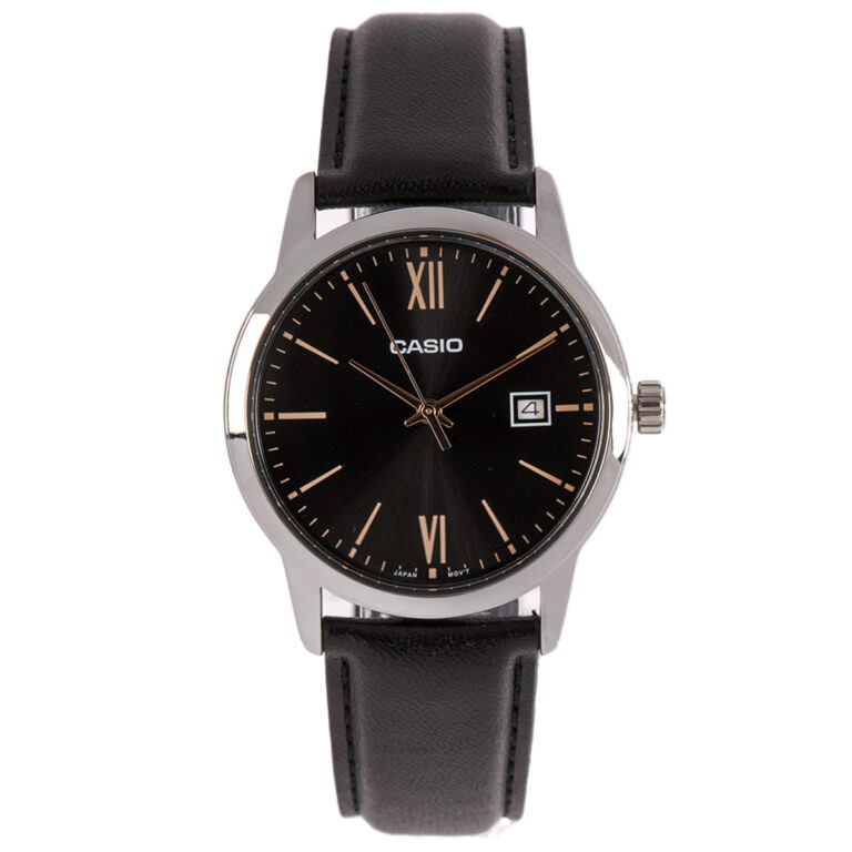 Casio MTP-V002L-1B3UDF, đồng hồ Casio nam tay nhỏ dây da thanh lịch