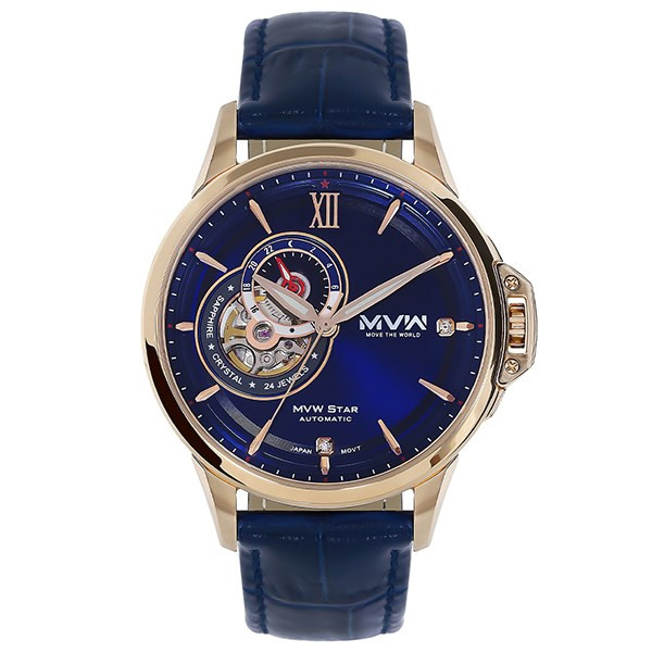 Đồng hồ nam MVW Star Automatic 41mm MLA004-01N với bộ máy tự động.