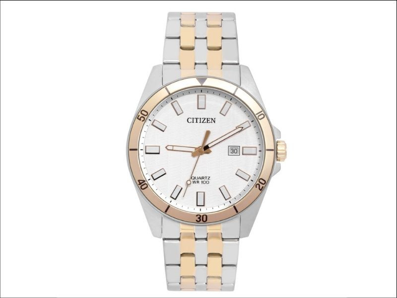 Đồng hồ Citizen BI5056-58A dây hợp kim sang trọng, đáng cân nhắc khi nên chọn mua đồng hồ hãng nào có thiết kế bền đẹp
