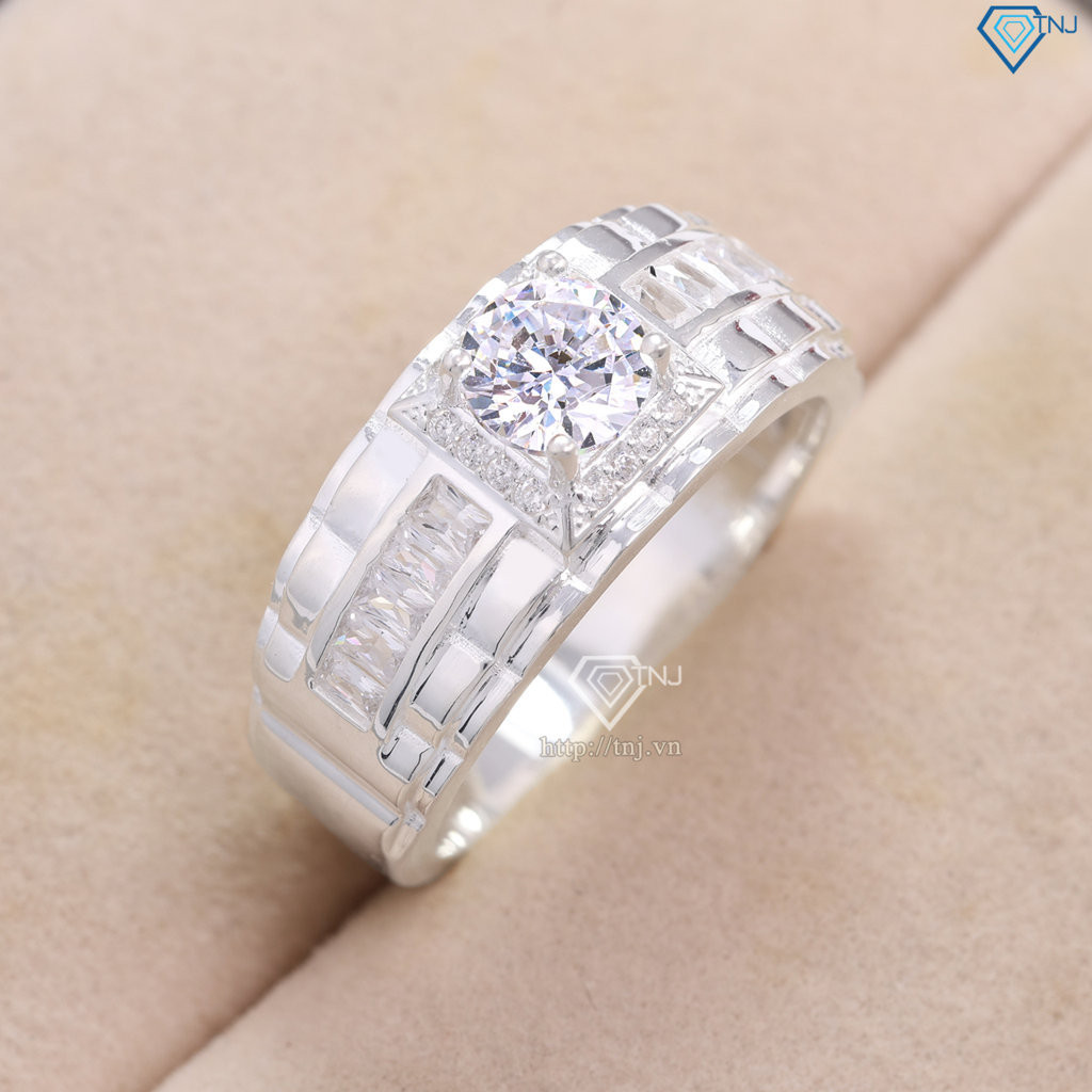 Nhẫn bạc nam kiểu dáng dây đồng hồ đẹp NNA0823, một phụ kiện tinh tế như đồng hồ nam kiểu dáng đẹp, thể hiện sự sang trọng
