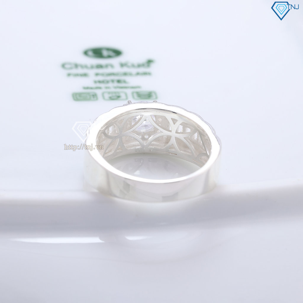 Nhẫn bạc nam kiểu dáng dây đồng hồ đẹp NNA0823, với độ hoàn thiện cao tương đương đồng hồ nam kiểu dáng đẹp