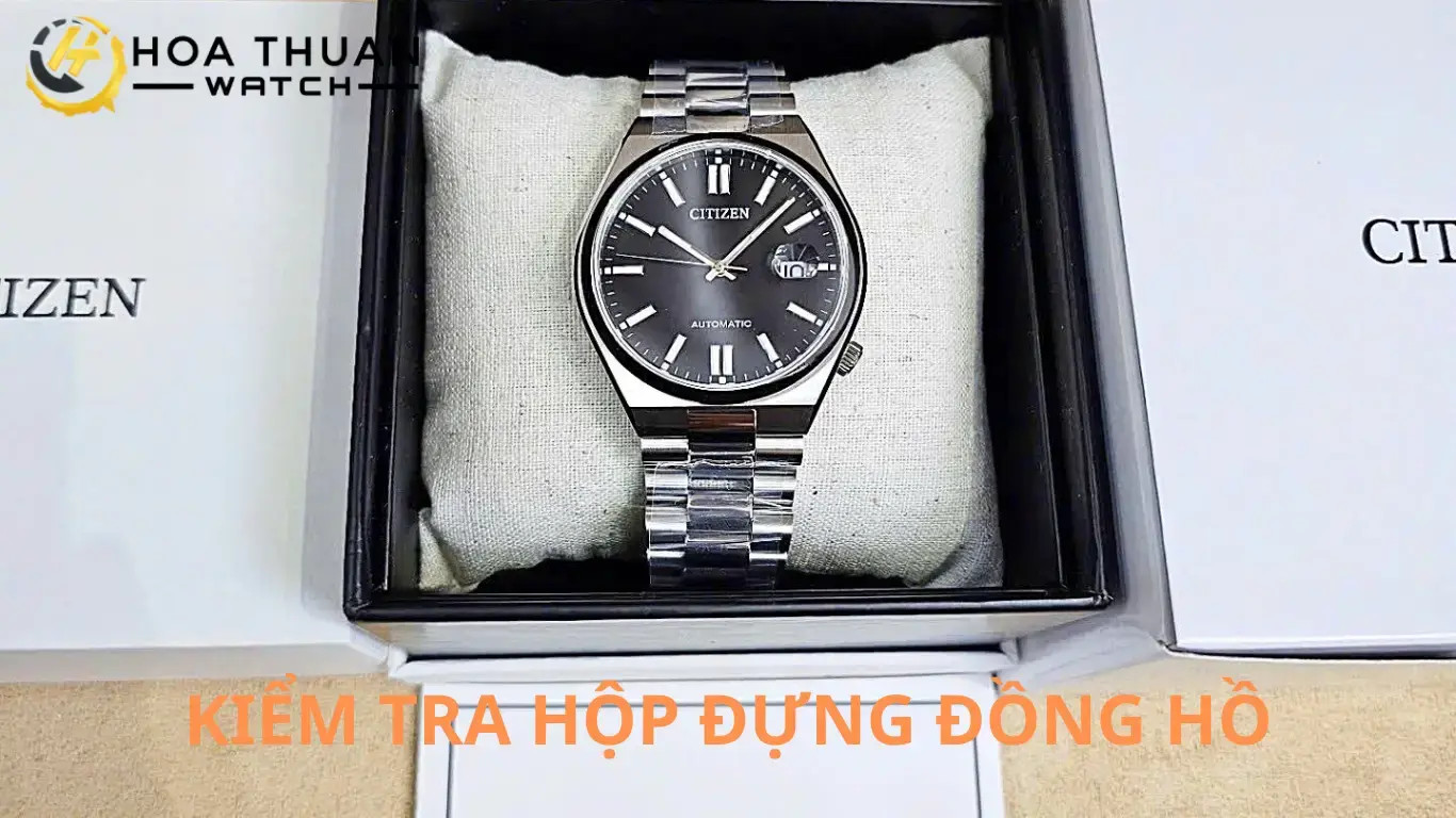 Kiểm tra bao bì và hộp đựng đồng hồ Citizen chính hãng