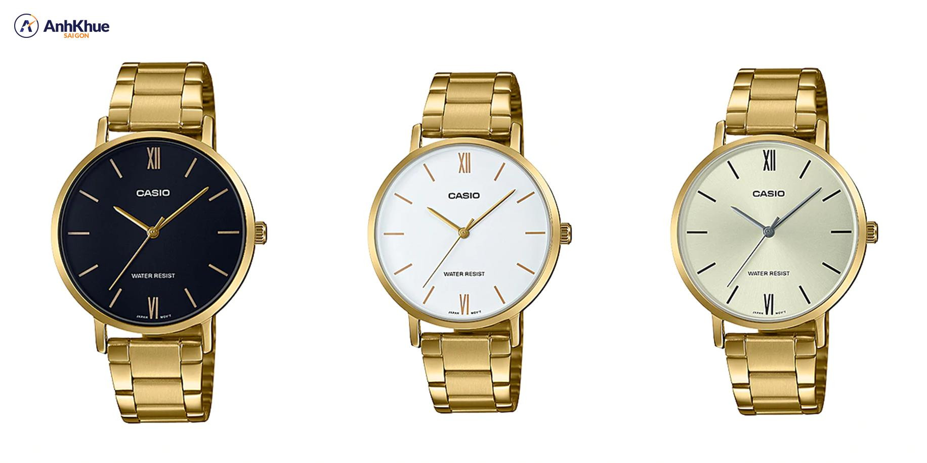 Loạt đồng hồ nữ Casio LTP-VT01G mạ vàng sang trọng và tinh tế