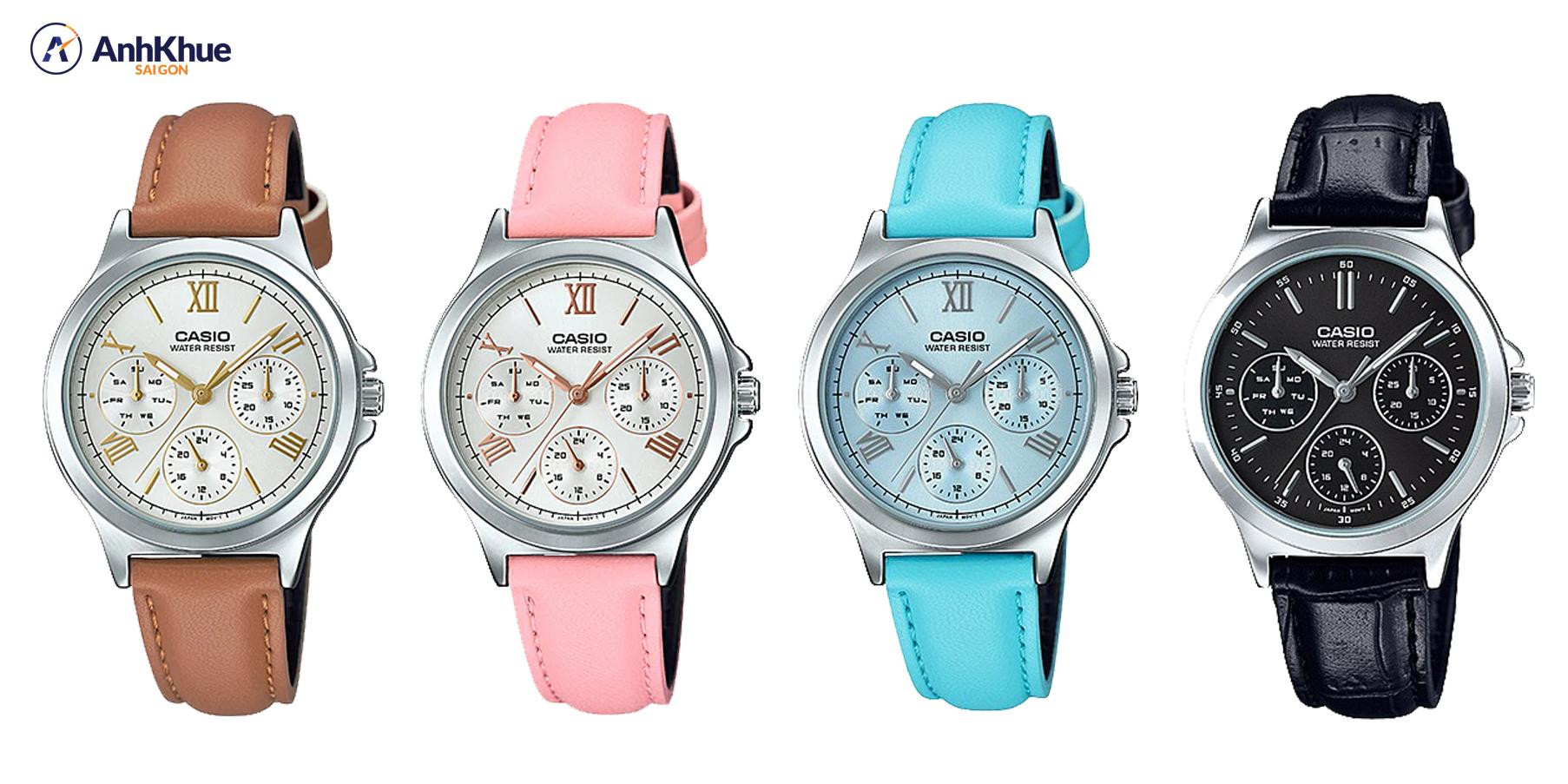Các mẫu đồng hồ nữ Casio LTP-V300L dây da trẻ trung và nhiều tính năng
