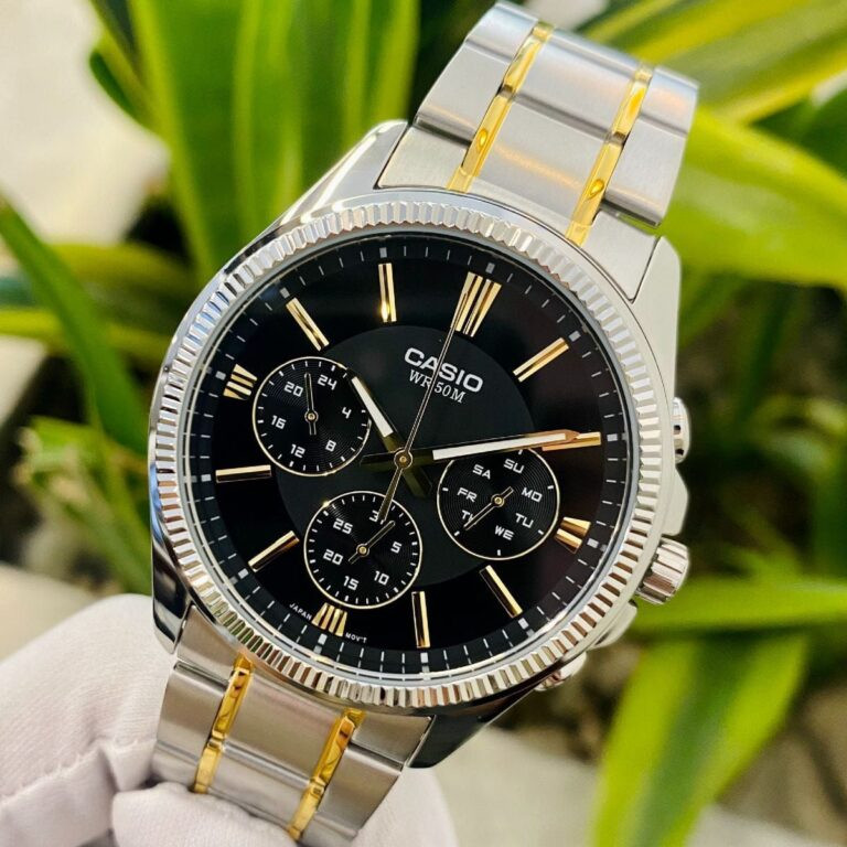Casio MTP-1375SG-1A, đồng hồ nam dưới 2 triệu dây kim loại sang trọng