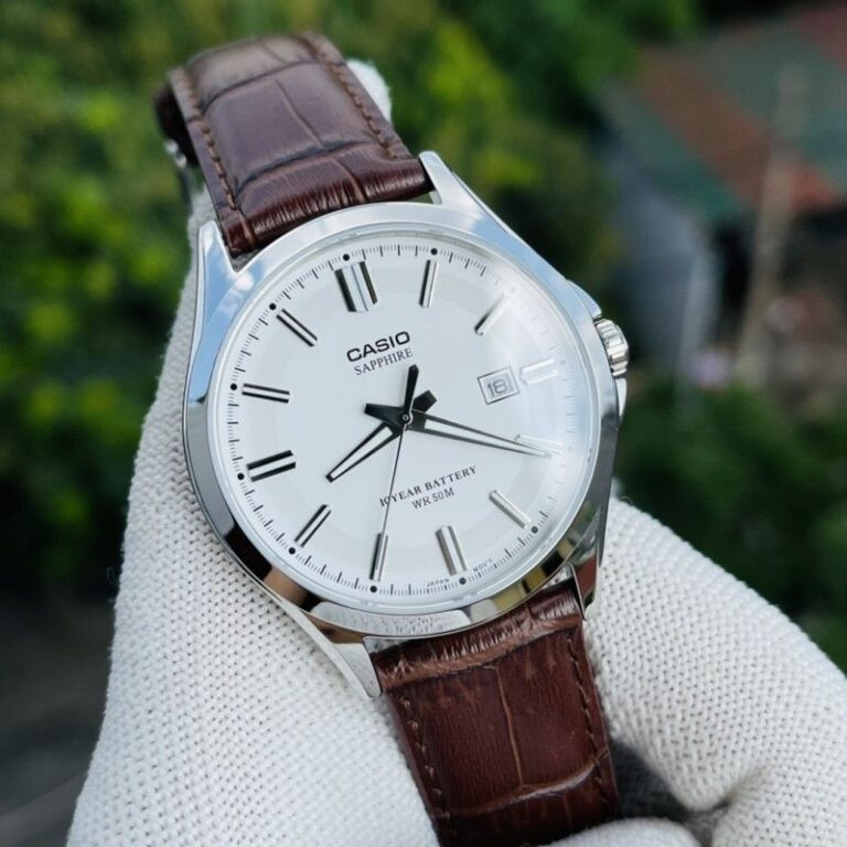 Casio MTS-100L-7A, đồng hồ nam dưới 2 triệu trẻ trung với mặt trắng