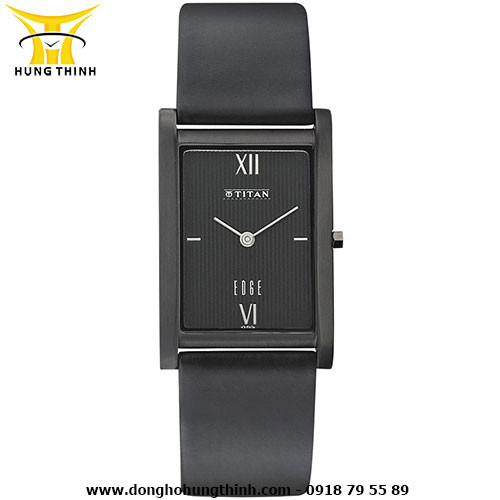 Đồng hồ Titan nam siêu mỏng dây da 2 kim EDGE 1043NL01 sang trọng