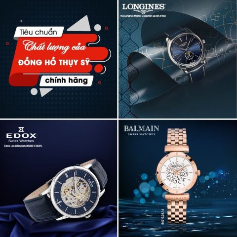 Đồng hồ Thụy Sỹ chính hãng với chữ Swiss Made trên mặt số, biểu tượng chất lượng