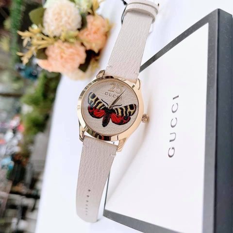Đồng hồ đeo tay nữ Gucci G-Timeless Butterfly YA1264062 với mặt số bướm 3D nổi bật