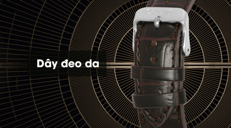Dây đeo da cao cấp và khóa cài thép không gỉ của đồng hồ nam Orient RA-AR0005Y10B