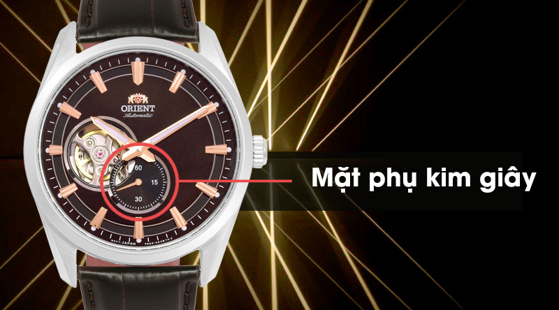 Chi tiết mặt phụ hiển thị giây độc đáo trên đồng hồ nam Orient RA-AR0005Y10B