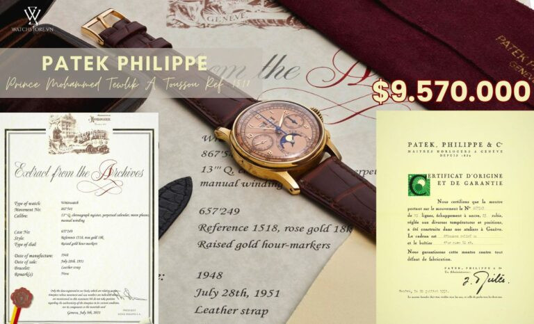 Patek Philippe Mohammed Tewlik A. Toussou Ref. 1518, phiên bản vàng hồng hiếm có, niềm tự hào của thế giới đồng hồ đeo tay Patek Philippe