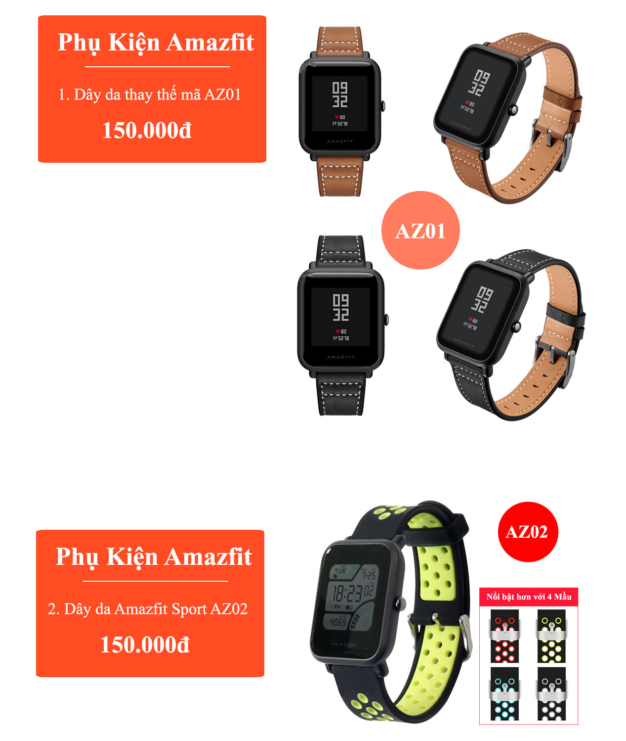 Bộ dây đeo thay thế nhiều màu sắc cho đồng hồ thông minh Xiaomi Amazfit Bip