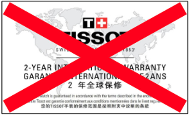 Giao diện đăng ký thẻ bảo hành đồng hồ Tissot điện tử trên website chính thức