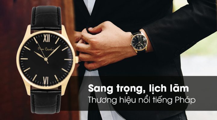 Mặt số đồng hồ nam Pierre Cardin PCX8516G514 với thiết kế thanh lịch và kim loại sáng bóng