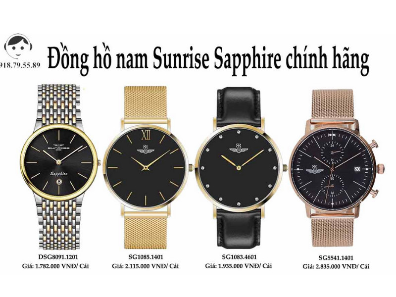 Bộ sưu tập đồng hồ Sunrise chính hãng giá tốt đang được bán tại Đồng Hồ Hưng Thịnh