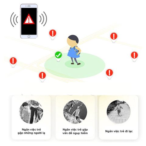 Đồng hồ điện thoại định vị cho bé màu xanh, mẫu T3 hiện đại