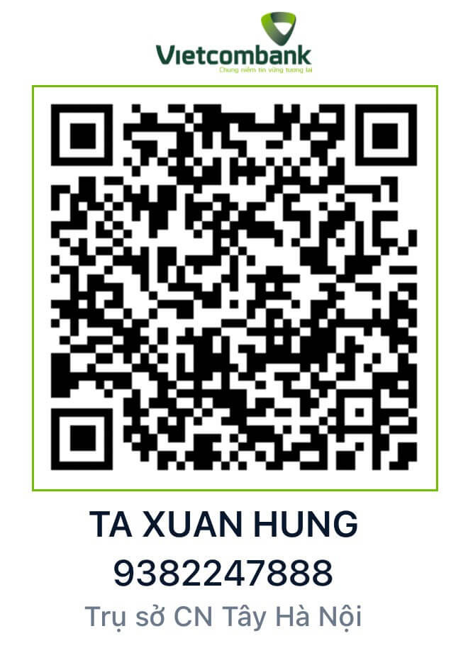 Mã QR thanh toán qua Vietcombank của THÀNH HƯNG WATCH, giúp mua đồng hồ Reef Tiger dễ dàng