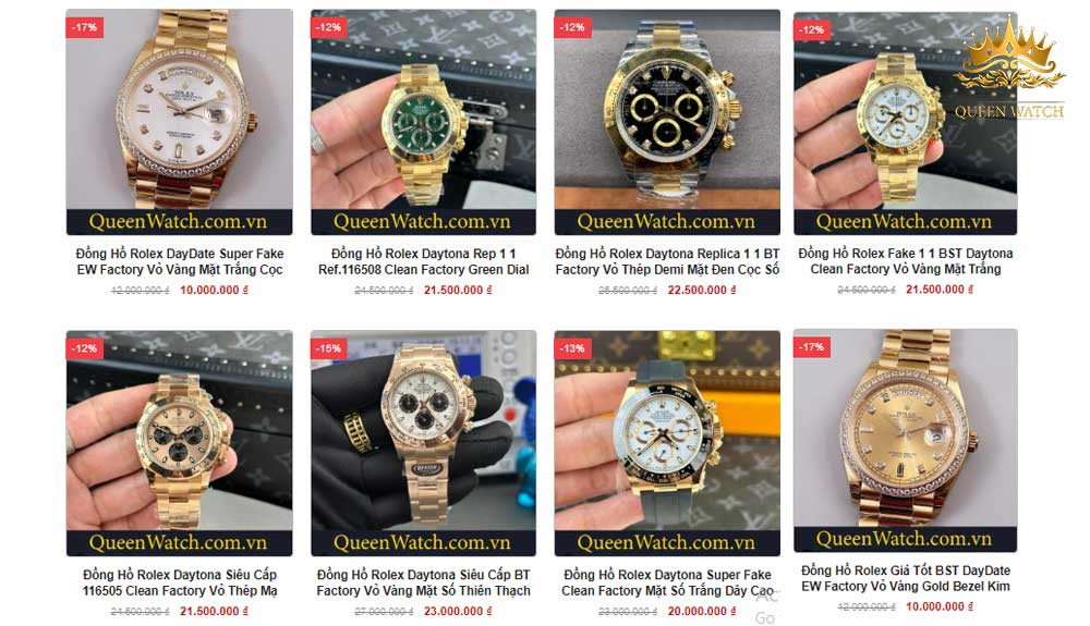 Queen Watch - địa chỉ cung cấp đa dạng các mẫu đồng hồ mạ vàng giá bao nhiêu hợp lý và chất lượng