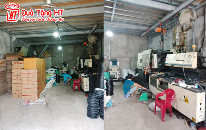 Hình ảnh quá trình tiến hành sản xuất đồng hồ treo tường in logo