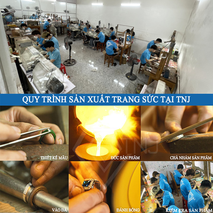 Quy trình sản xuất trang sức TNJ, đảm bảo chất lượng cho các sản phẩm như đồng hồ nam kiểu dáng đẹp