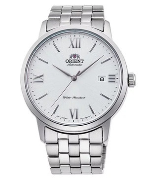Đồng hồ Orient Automatic Symphony 4 RA-AC0F10S10B với mặt số trắng và kim Alpha thanh lịch