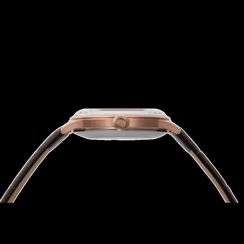 Cận cảnh thiết kế cổ điển của đồng hồ Orient Bambino Open Heart RA-AG0001S30B, nổi bật bộ máy cơ lộ thiên