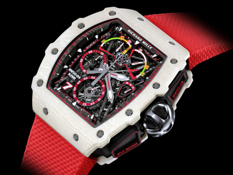 Đồng hồ Richard Mille RM 50-04 Kimi Räikkönen Tourbillon Split-Seconds Chronograph với vỏ trắng xám và bộ máy phức tạp