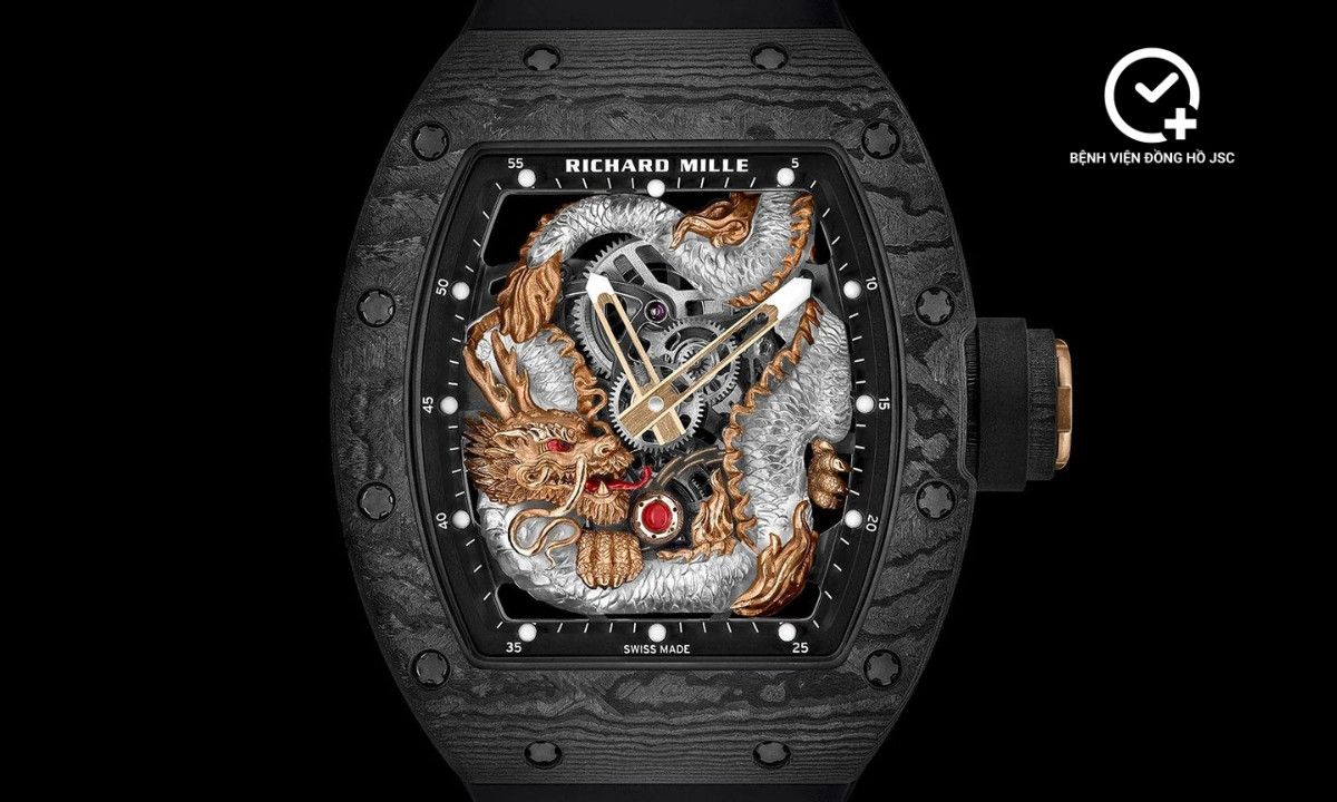 Đồng hồ Richard Mille RM 57-03 với họa tiết rồng chạm khắc tinh xảo