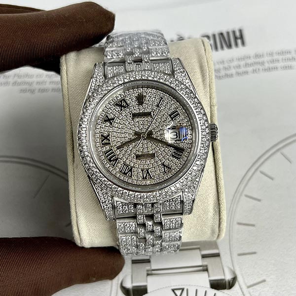 Mẫu đồng hồ nữ Rolex Datejust đính đá tinh xảo