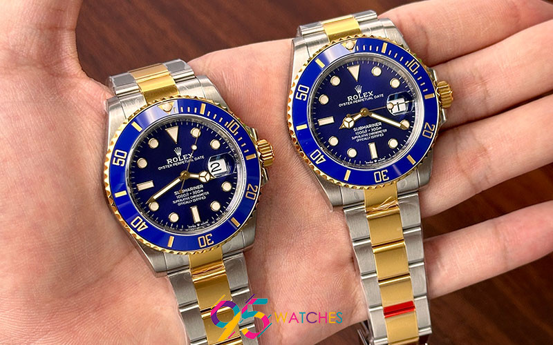 Hình ảnh một chiếc đồng hồ Rolex Replica 1:1 với mặt số tông đen và dây Oyster, tượng trưng cho lựa chọn tuyệt vời trong tầm giá 10 triệu đồng