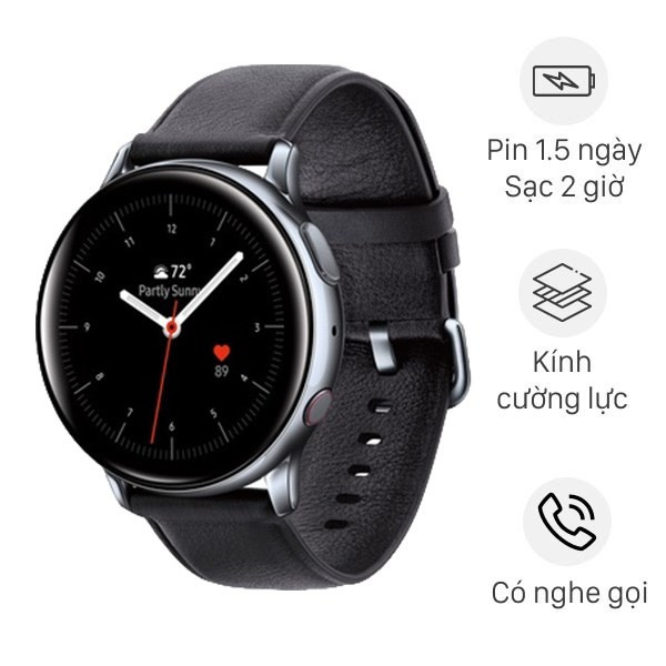 Đồng hồ thông minh Samsung Galaxy Watch Active 2 44mm dây da màu hồng, một thế hệ kế nhiệm của Samsung Gear S2