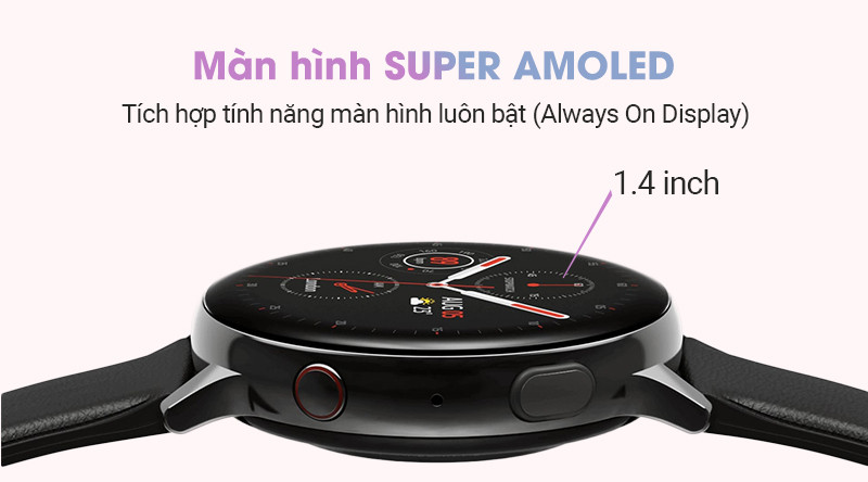 Màn hình Super AMOLED sắc nét của đồng hồ thông minh Samsung Active 2