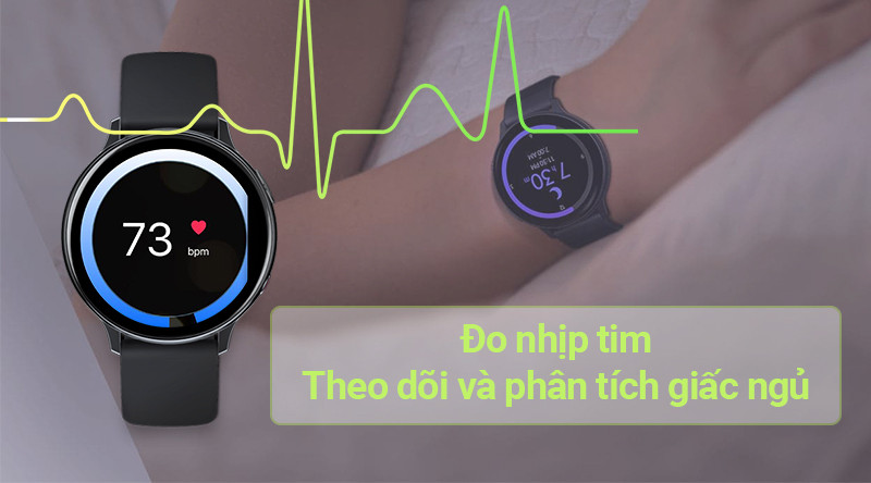 Tính năng đo nhịp tim và theo dõi giấc ngủ trên đồng hồ thông minh Samsung Active 2
