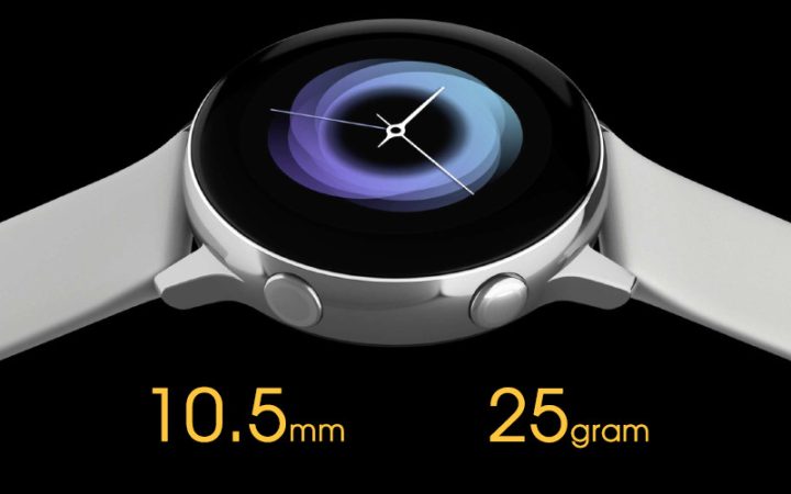 Thiết kế tối giản và gọn nhẹ của đồng hồ Samsung Galaxy Watch Active R500