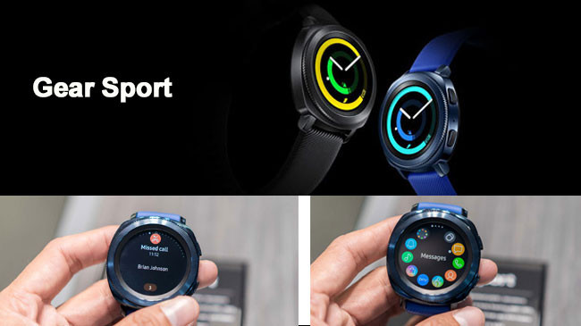 Đồng hồ thông minh Samsung Gear Sport hiển thị thông báo cuộc gọi và tin nhắn