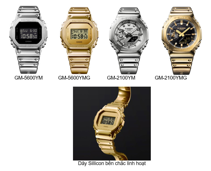 Các phiên bản đồng hồ Casio G-Shock mới với dây đeo silicon