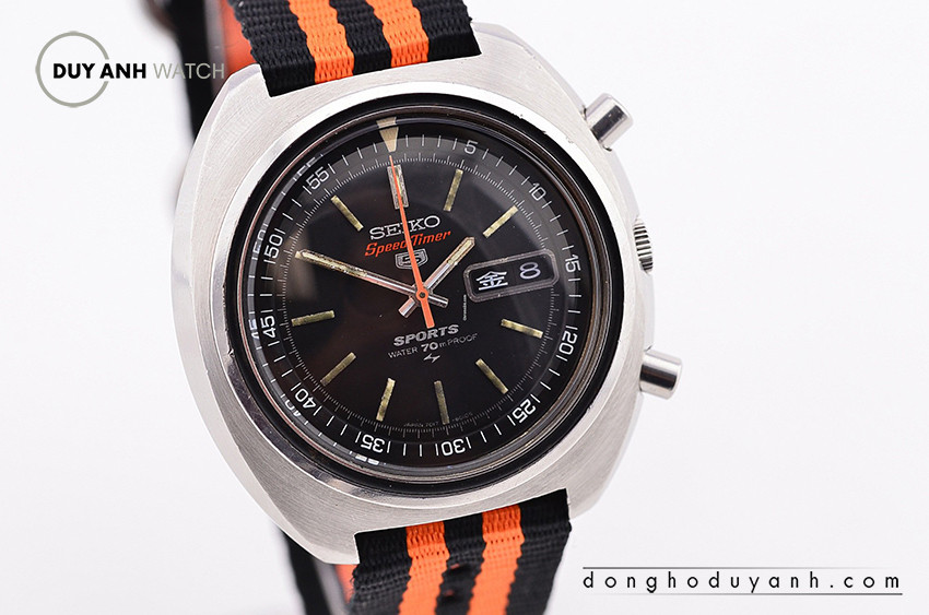 Seiko 5 Sport Speedtimer 1970 với bộ máy Chronograph Caliber 7017 siêu mỏng