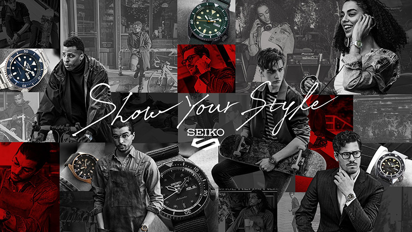 Biểu tượng logo chữ '5' cách điệu thành chữ 'S' trên đồng hồ Seiko 5 Sport 2019, đánh dấu sự trở lại của dòng sản phẩm
