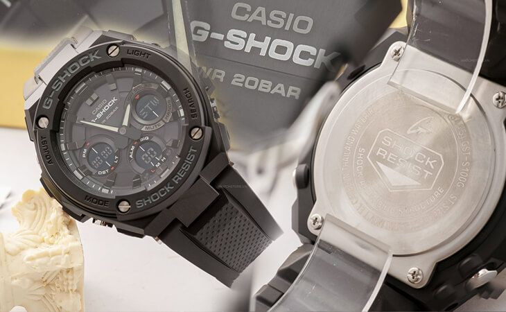 Mặt sau đồng hồ Casio với thông tin seri và module