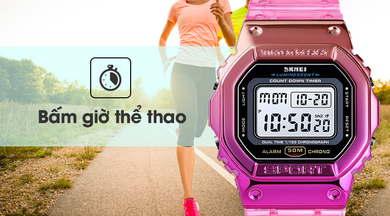 Đồng hồ Skmei với tính năng bấm giờ thể thao chính xác