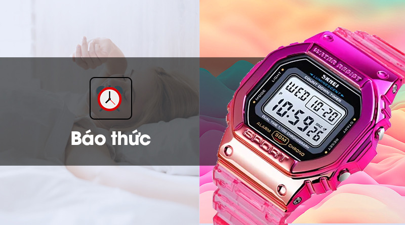 Chức năng báo thức giúp quản lý thời gian trên đồng hồ Skmei