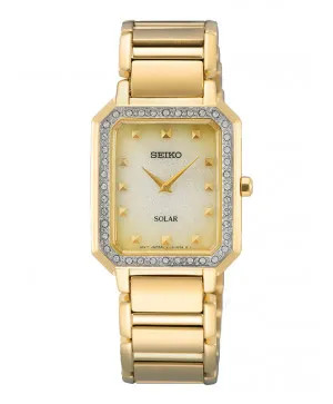 Mẫu đồng hồ Seiko nữ Solar SUP444P1 mặt chữ nhật sang trọng