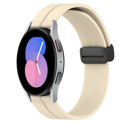 Dây đeo đồng hồ Samsung Galaxy Watch 46mm bằng silicon từ tính màu be