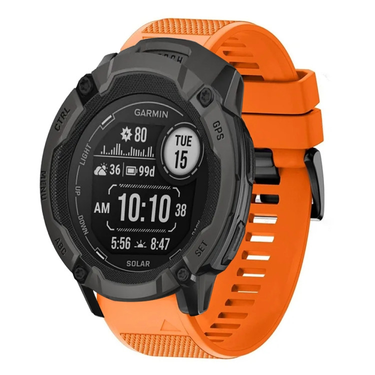 Dây đeo đồng hồ Garmin Instinct 2X Solar 26mm silicon màu cam bền bỉ