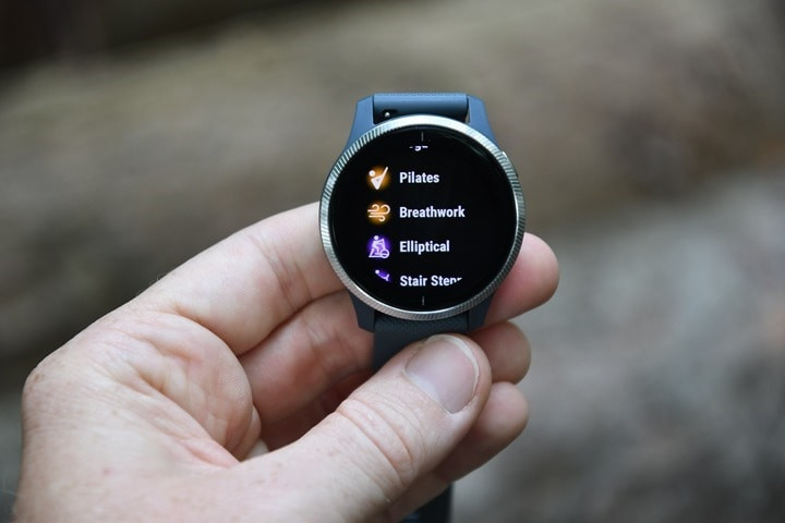 Garmin Venu với các bài tập hô hấp có ý thức