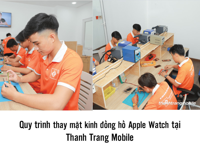 Quy trình ép kính đồng hồ Apple Watch